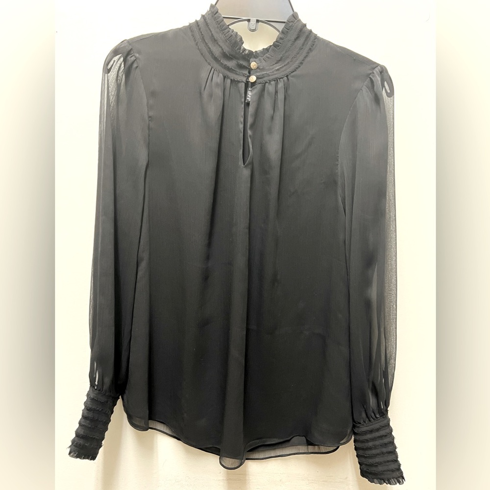 White House Black Market | Tops  High Neck Blouse in black.Size 12p